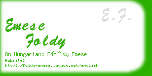 emese foldy business card